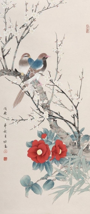 中式花鸟装饰画-ID:5959224