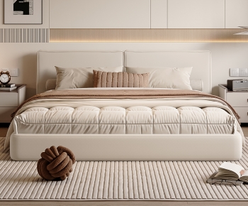 Modern Double Bed-ID:592381953