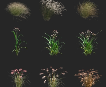 Modern Flowers And Grass-ID:937194111