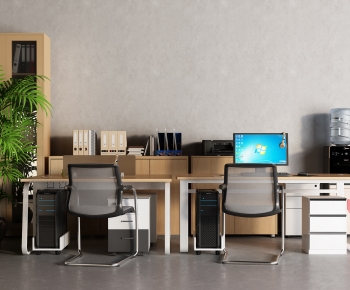 Modern Office Desk And Chair-ID:696289528