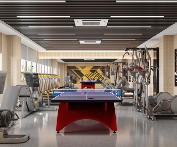 现代健身房3D模型