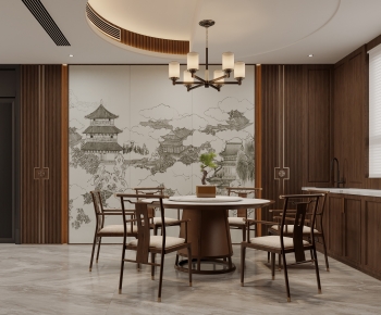 New Chinese Style Dining Room-ID:628086093