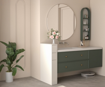 French Style Bathroom Cabinet-ID:585374129