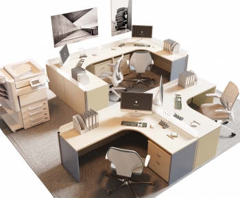 Modern Office Desk And Chair-ID:939099079