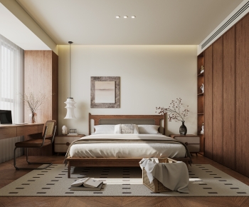 Wabi-sabi Style Bedroom-ID:125921961