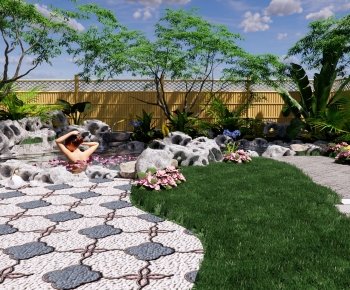 New Chinese Style Garden-ID:345990765