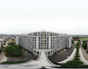 HDR城市小区社区广场全景-ID:824859131