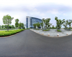 HDR城市小区社区广场全景-ID:768642906