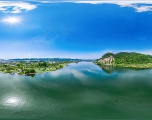 HDR江河湖泊绿化生态城市全景-ID:5961100