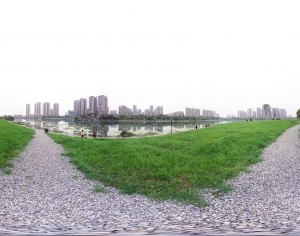 HDR白天城市生态公园全景-ID:5961192