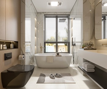 现代意式卫生间浴室3D模型