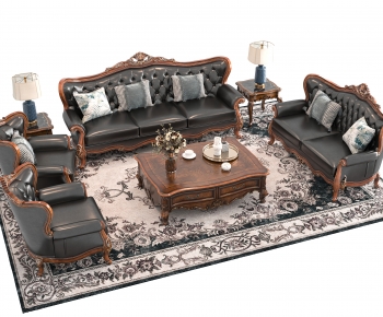 American Style Sofa Combination-ID:681679019