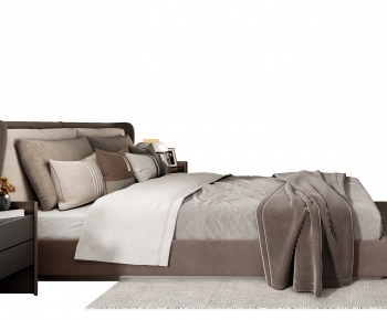 Modern Double Bed-ID:847384938