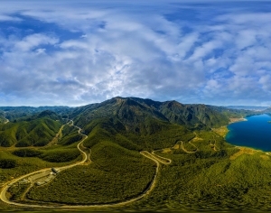 HDR乡村田野户外风景全景-ID:5962155