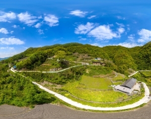 HDR乡村田野户外风景全景-ID:5962169