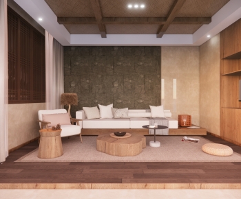 Wabi-sabi Style A Living Room-ID:115859037
