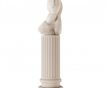 现代柱子抽象雕塑-ID:206548934