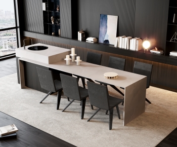 Modern Dining Table And Chairs-ID:723509077