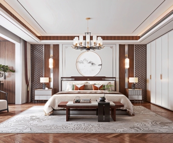 New Chinese Style Bedroom-ID:671426065