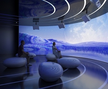 现代科技展厅 沉浸影院3D模型