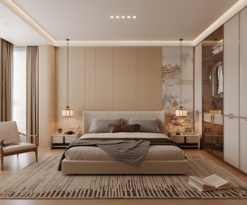 New Chinese Style Bedroom-ID:602889149