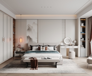 New Chinese Style Bedroom-ID:742912052