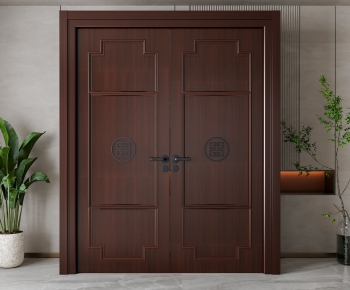 New Chinese Style Double Door-ID:445645093