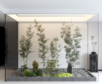 现代绿植竹子景观小品3D模型