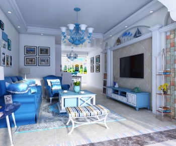 Mediterranean Style A Living Room-ID:555691966