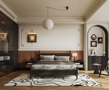 French Style Retro Style Bedroom-ID:165163047