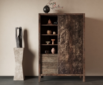 Wabi-sabi Style Decorative Cabinet-ID:966260487
