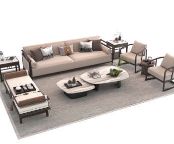 New Chinese Style Sofa Combination-ID:164612056