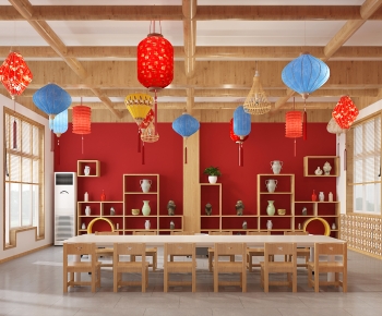 中式幼儿园陶艺室-ID:568859101