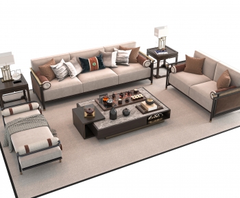 New Chinese Style Sofa Combination-ID:809485917