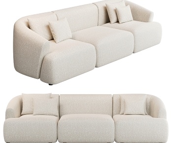 Arcolor现代布艺三人沙发3D模型