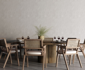 Wabi-sabi Style Dining Table And Chairs-ID:987158066