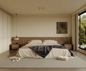 Wabi-sabi Style Bedroom-ID:552728892