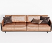 现代皮革双人沙发