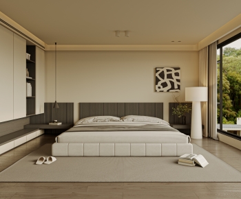 Wabi-sabi Style Bedroom-ID:684984929