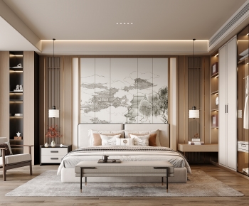 New Chinese Style Bedroom-ID:472412115