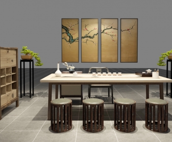 New Chinese Style Tea Tables And Chairs-ID:406008967