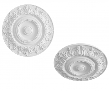 European Style Plaster Carved Top Plate-ID:988040065