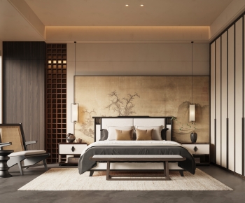 New Chinese Style Bedroom-ID:919497979