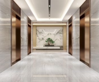 New Chinese Style Corridor/elevator Hall-ID:590115077