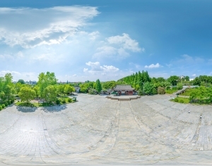 HDR农村乡镇户外全景-ID:5965267