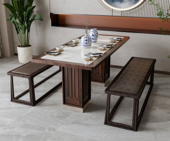 New Chinese Style Dining Table And Chairs-ID:262384893