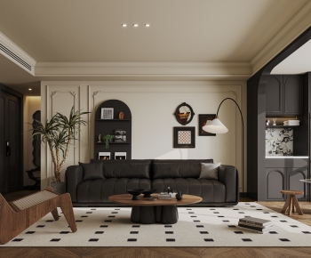 French Style A Living Room-ID:657687906