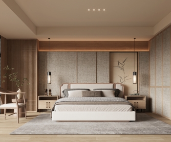 New Chinese Style Bedroom-ID:641410115