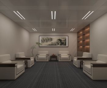 New Chinese Style Office Living Room-ID:888433933