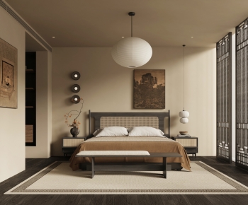 New Chinese Style Bedroom-ID:627517942